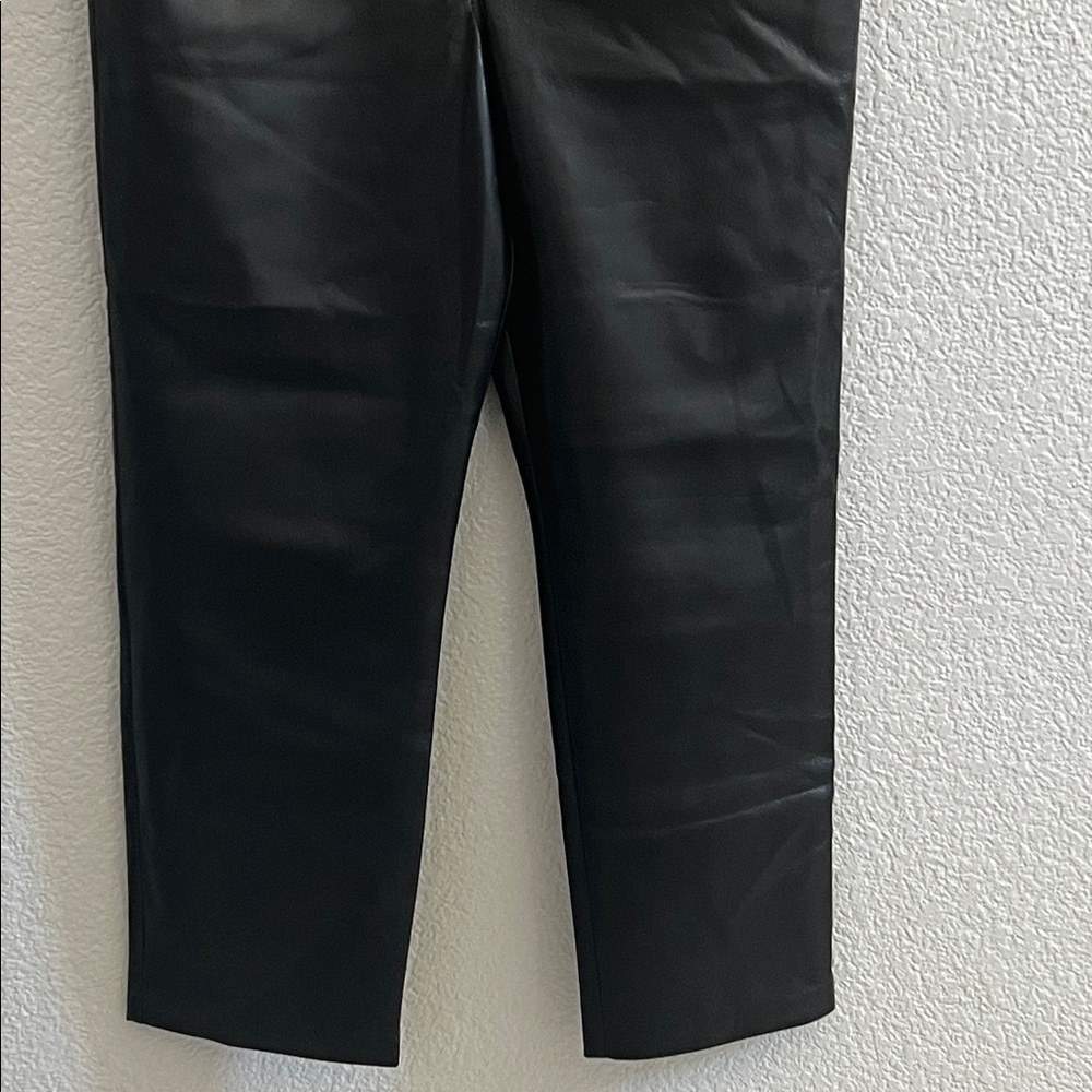 Aritzia Wilfred Black Melina Vegan Leather Pants Size 14 - Picture 5 of 9